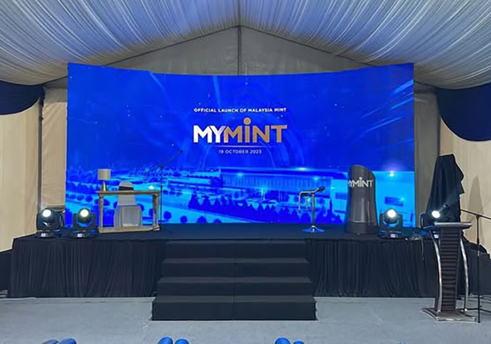 Curve LED Backdrop Event Setup