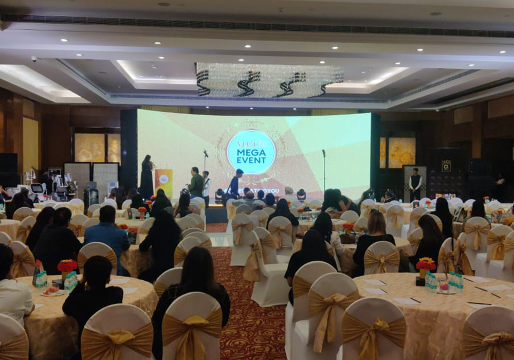 Curve LED Backdrop Event Setup