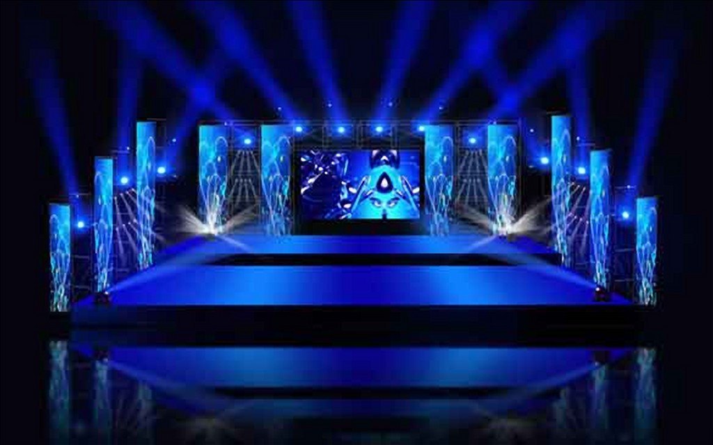 Hanging LED Event Setup