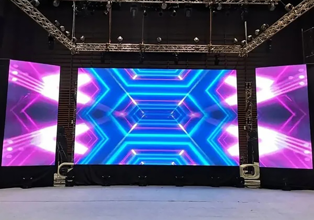 Conference Setup with LED Backdrop and Side LED Screens