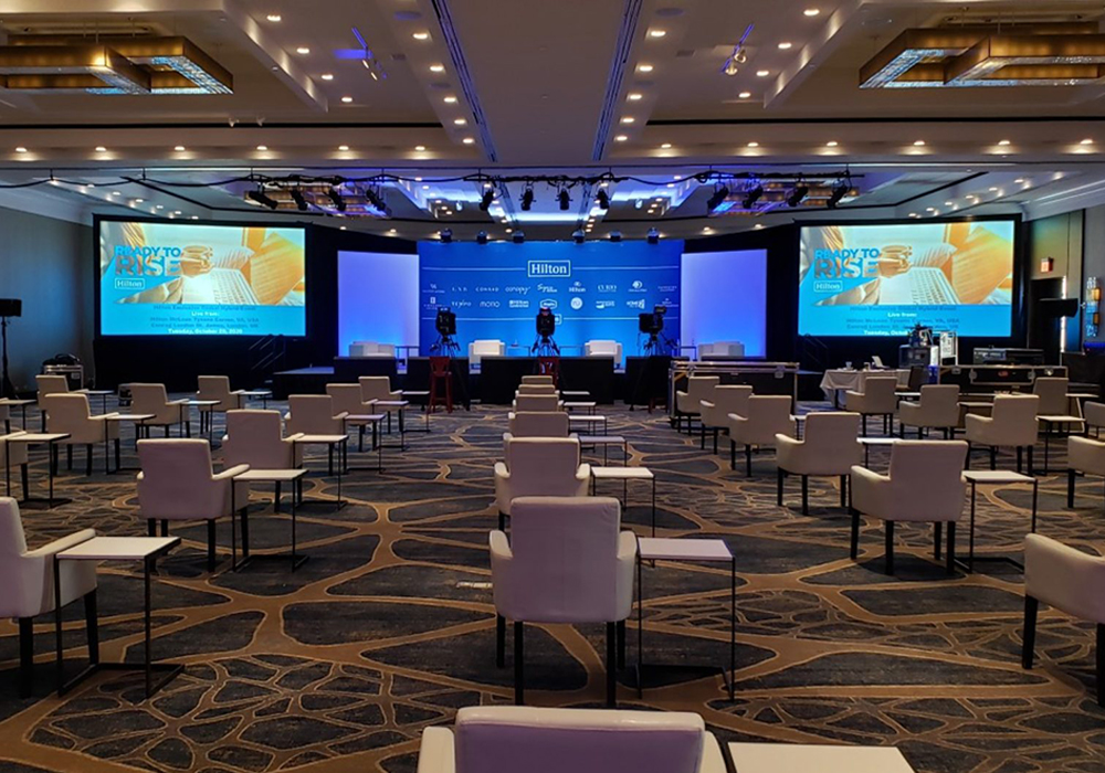 Conference Setup with Side LED Screens