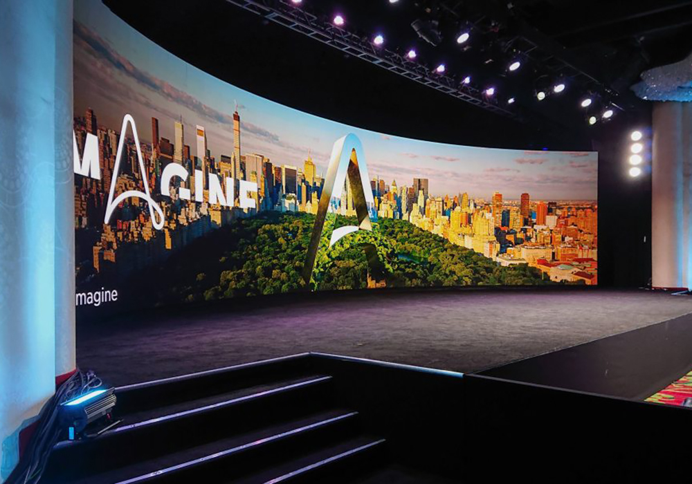 Curve LED Backdrop Event Setup