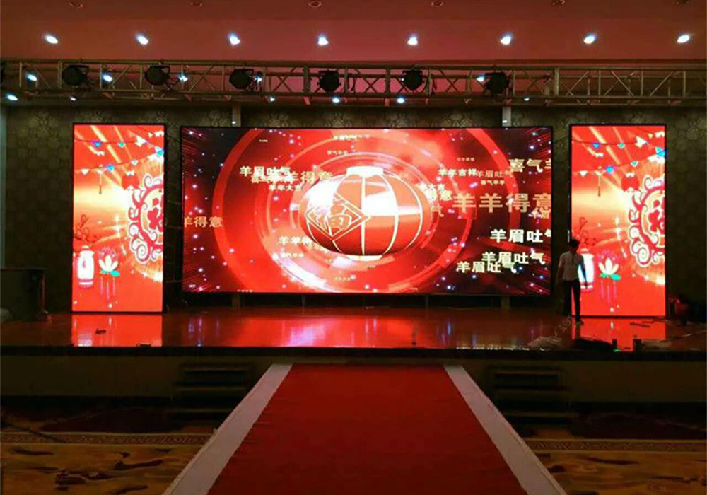 Conference Setup with LED backdrop and Side LED Screens