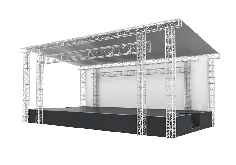 Outdoor Event Setup with LED Backdrop